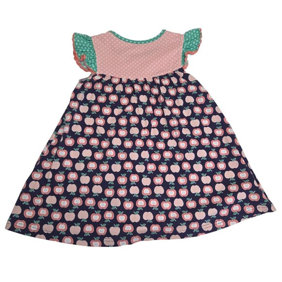 Serendipity By Shrimp And Grits 7/8 Apple Print Blouse Flutter Sleeve 3881 - Picture 2 of 9